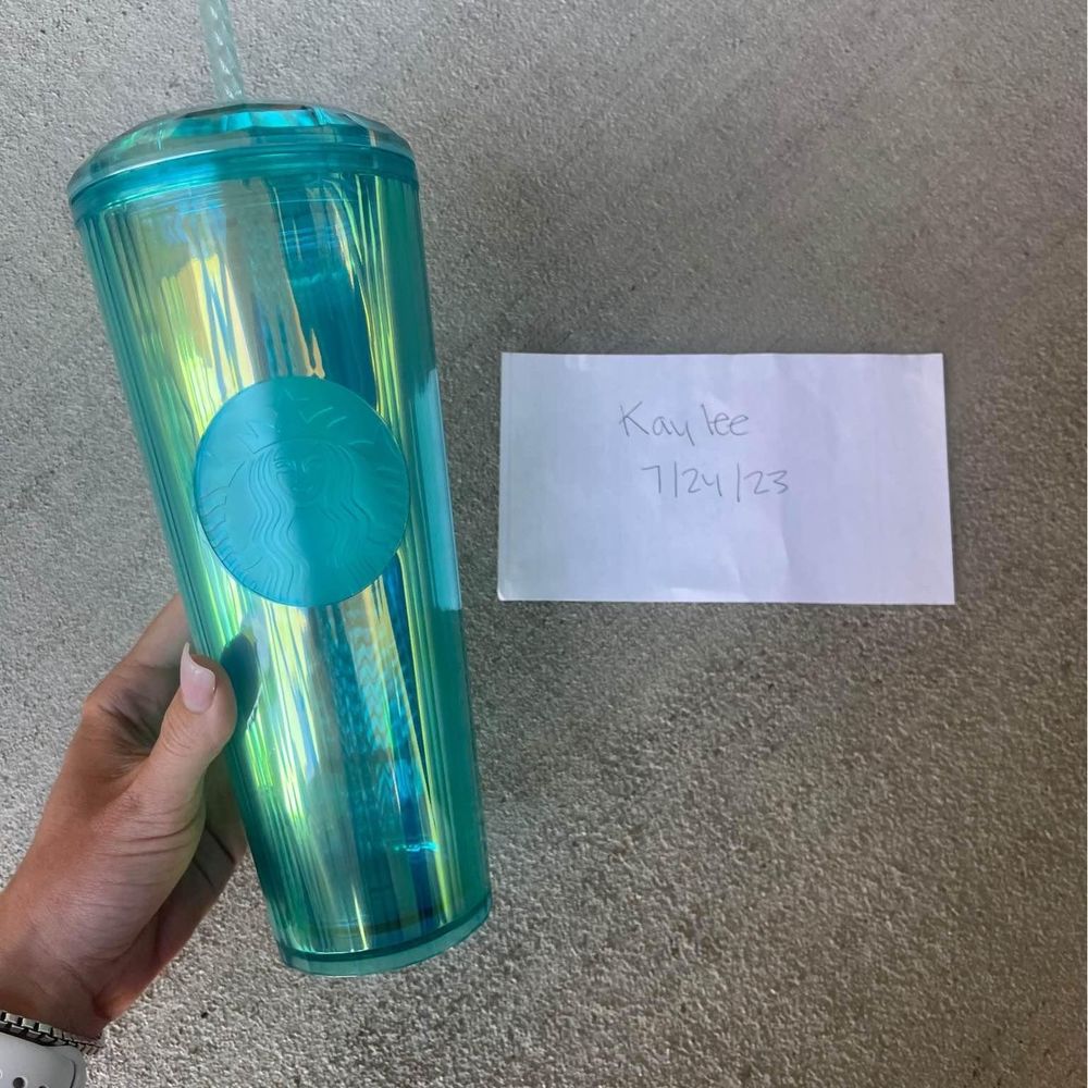 starbucks blue dome lid tumbler with straw - NWT NEW
